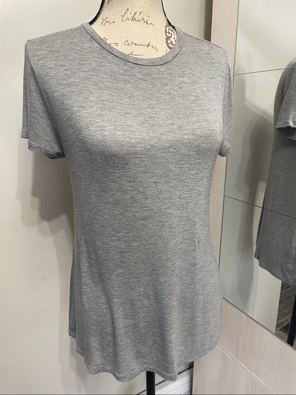 Active Basic Heather Grey Crewneck Tee